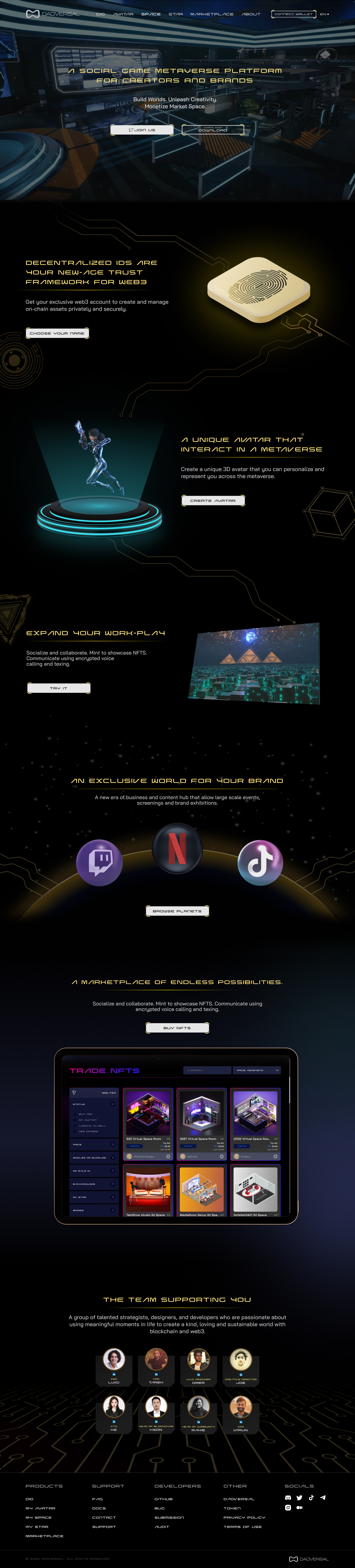 Daoversal UI/UX design