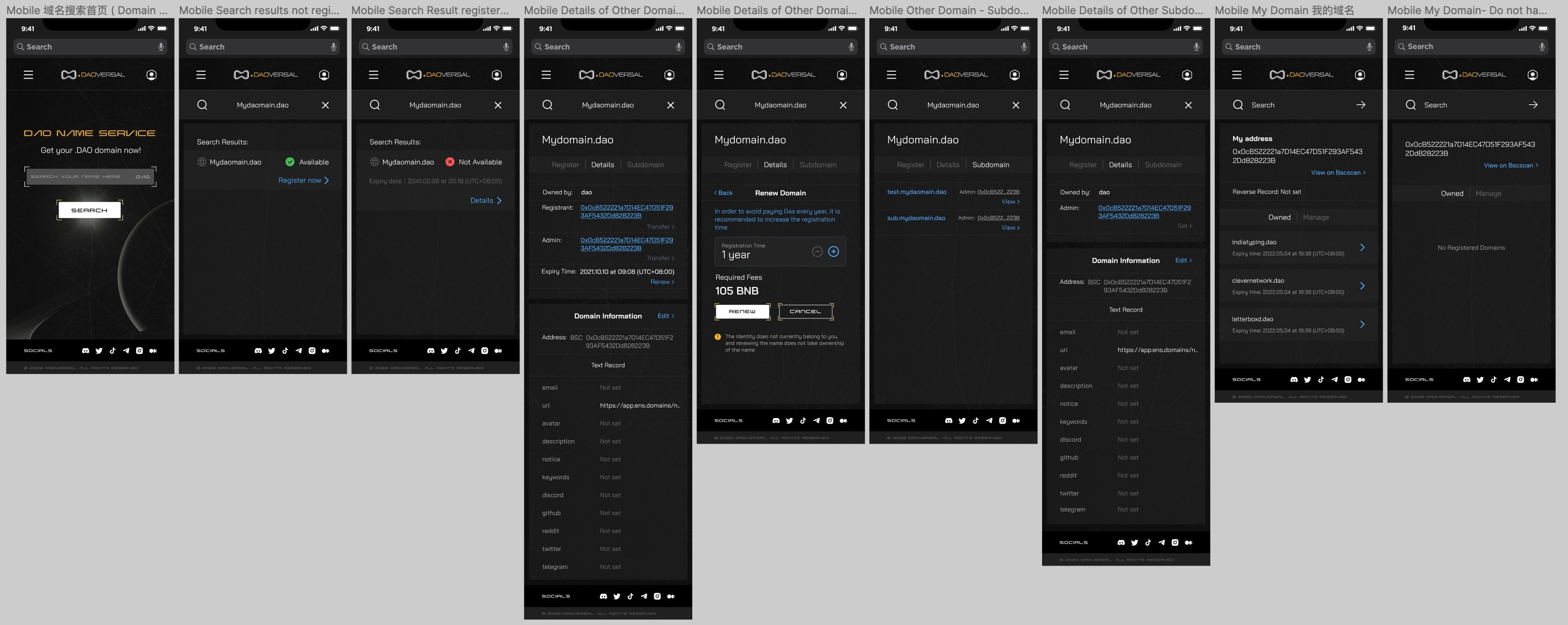 Daoversal 3d avatar UI/UX design